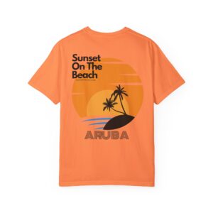 Sunset on the beach Unisex Garment-Dyed T-shirt