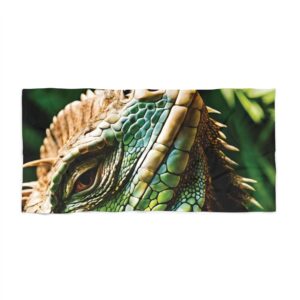 Iguana head Beach Towel