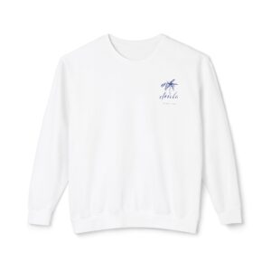 Aruba Palm Crewneck Sweatshirt — “Aruba | One Happy Island” Tropical Pullover