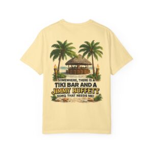 Aruba Jimmy Buffett Tiki Bar T-Shirt — 'Somewhere, There Is A Tiki Bar' Tropical Beach Tee