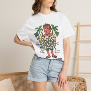 Aruba Vacation T‑Shirt — “I Survived Figuring Out Which DIVI Is Which” Map Graphic