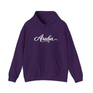 Aruba Script Hoodie — Elegant Island Name Pullover